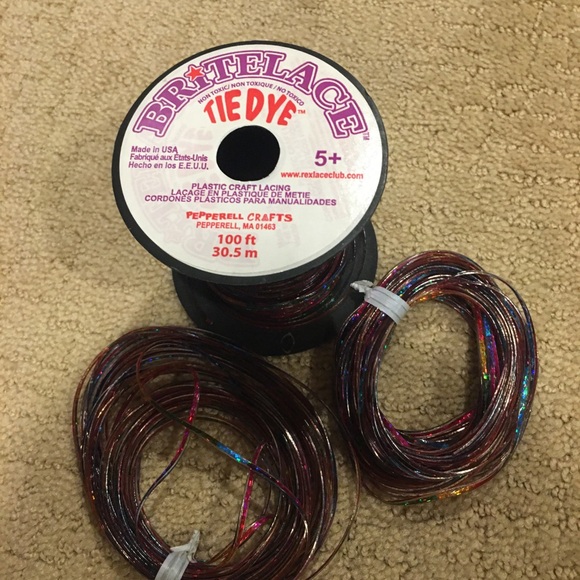 Rainbow Sparkly PVC Cord - Picture 3 of 5